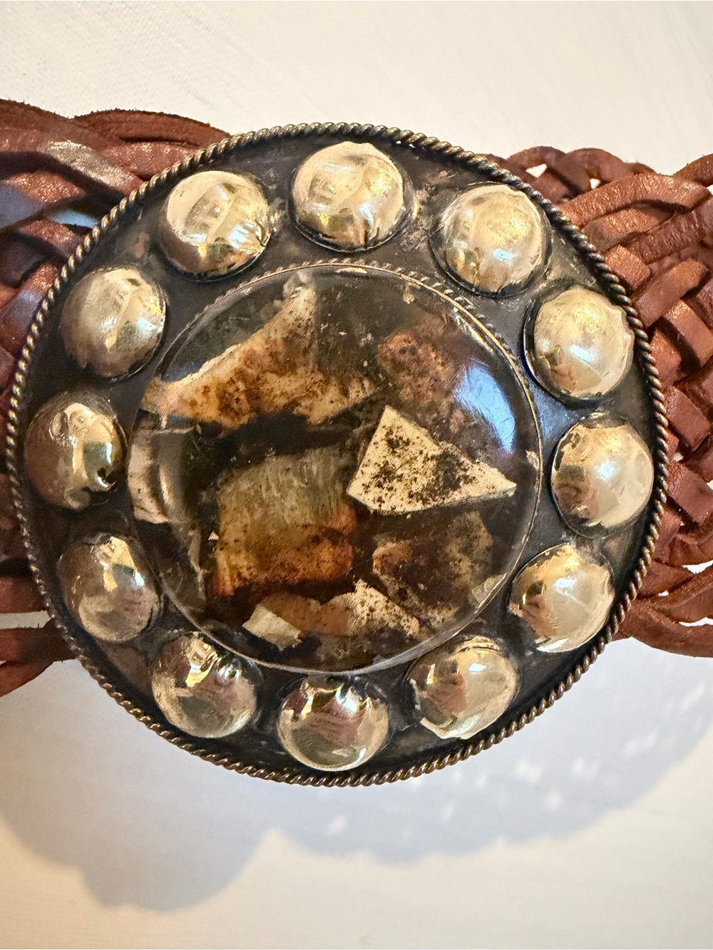 Morrocan leather belt boho style size L - Picture 5 of 11